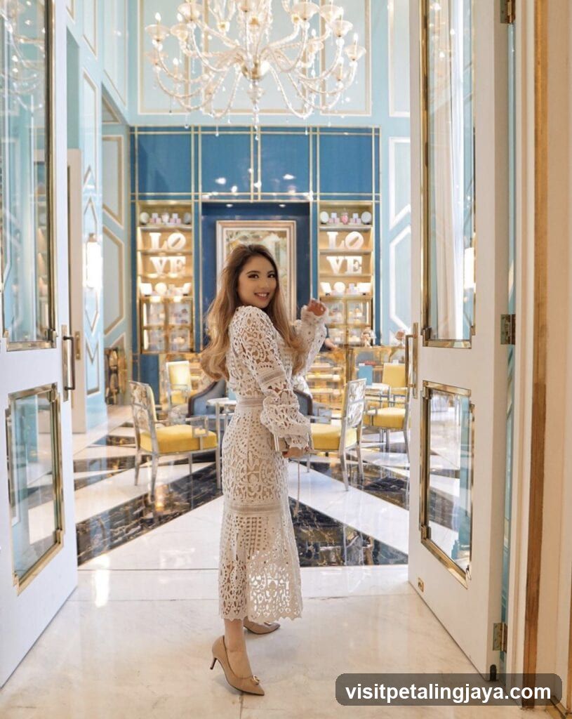 Elegant Interior with Woman in White Dress