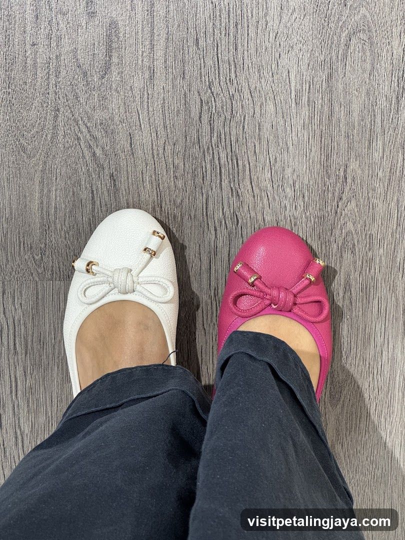 Footwear on wooden floor