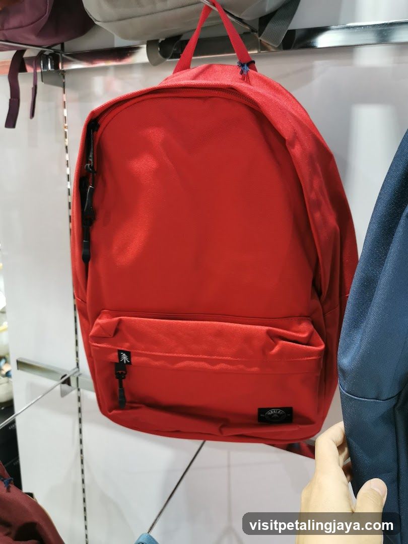Red Backpack Display