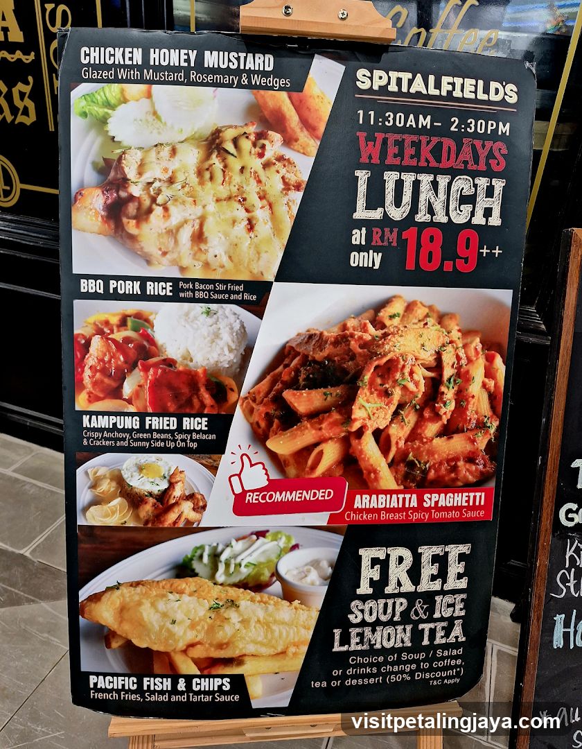 Spitalfields Lunch Menu Board