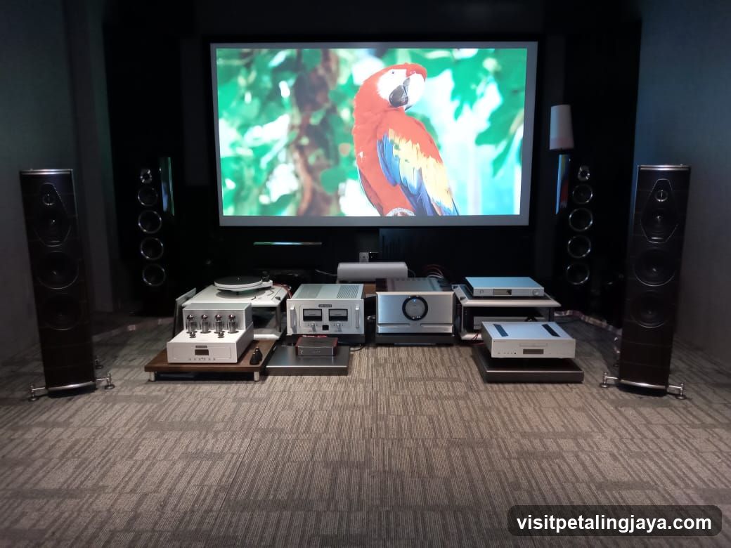 Home Theater Setup with High-End Audio Equipment