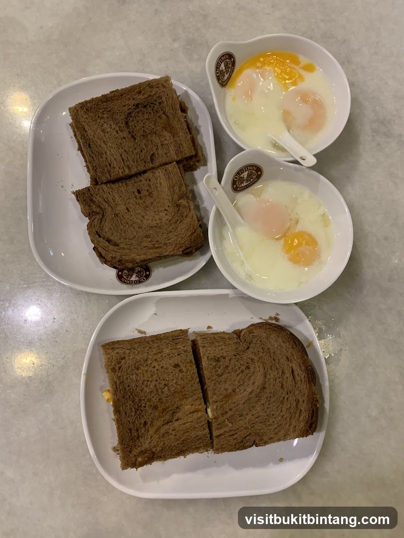 Soft-boiled eggs and toast