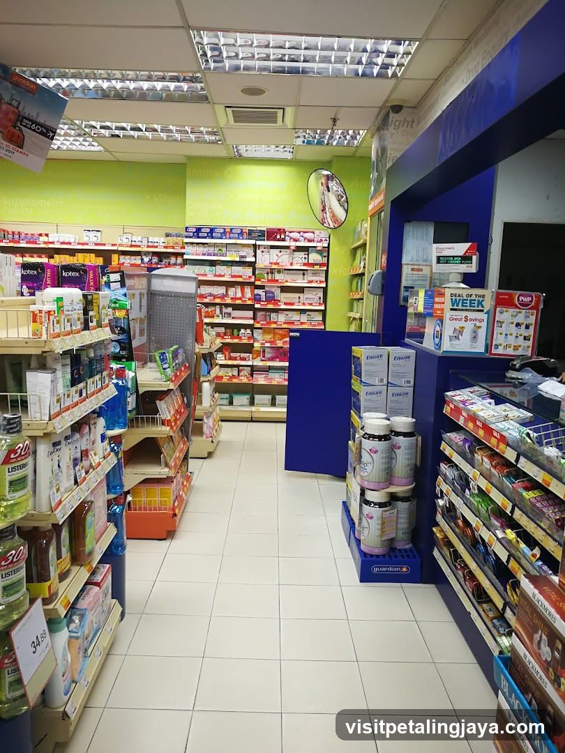 Interior of a pharmacy or health store