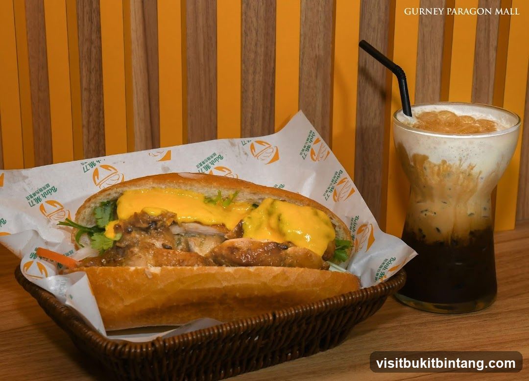 Banh Mi and Iced Coffee