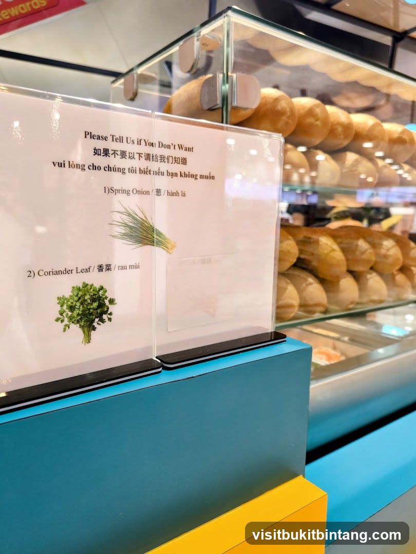Bakery Display with Ingredient Options