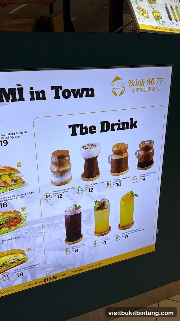 Banh Mi 77 Menu
