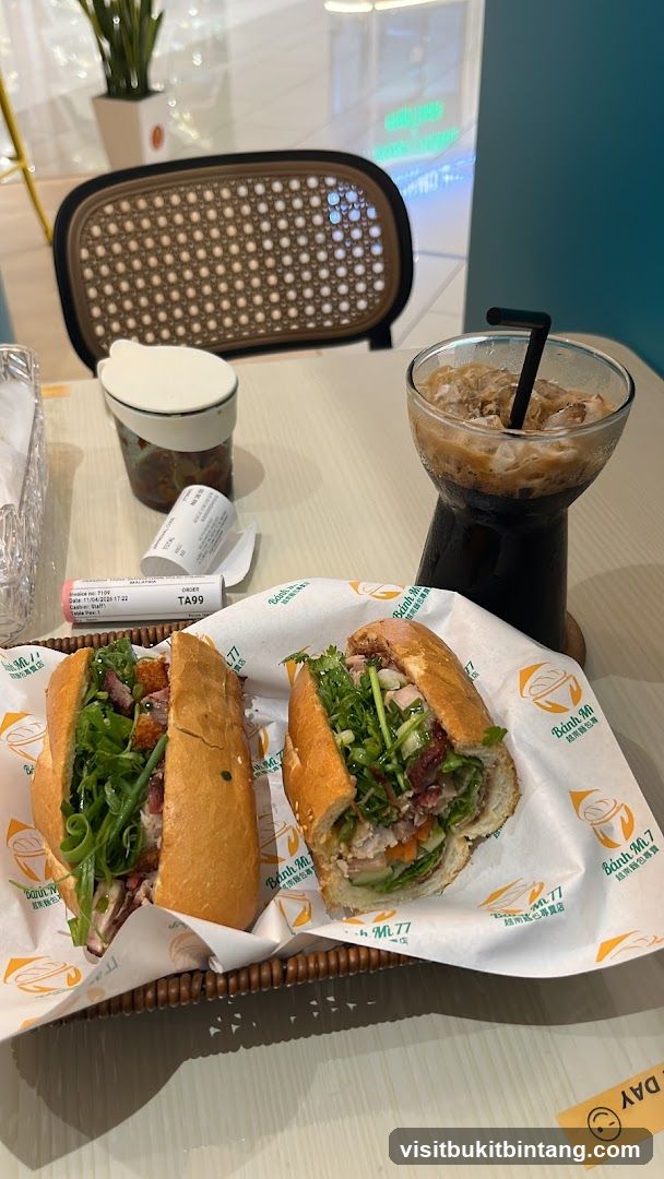 Banh Mi and Iced Coffee