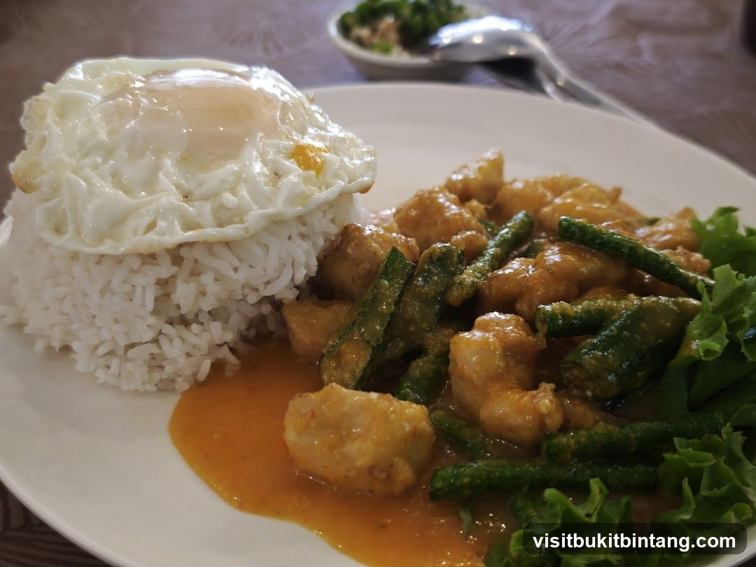 Curry Dish with Rice and Fried Egg