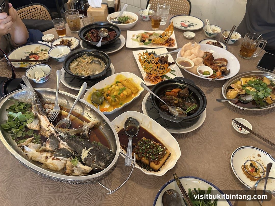 Table with various dishes