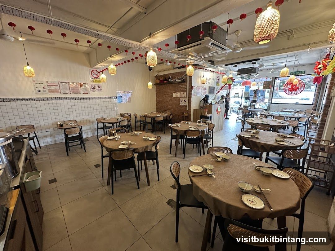 Restaurant Interior with Round Tables