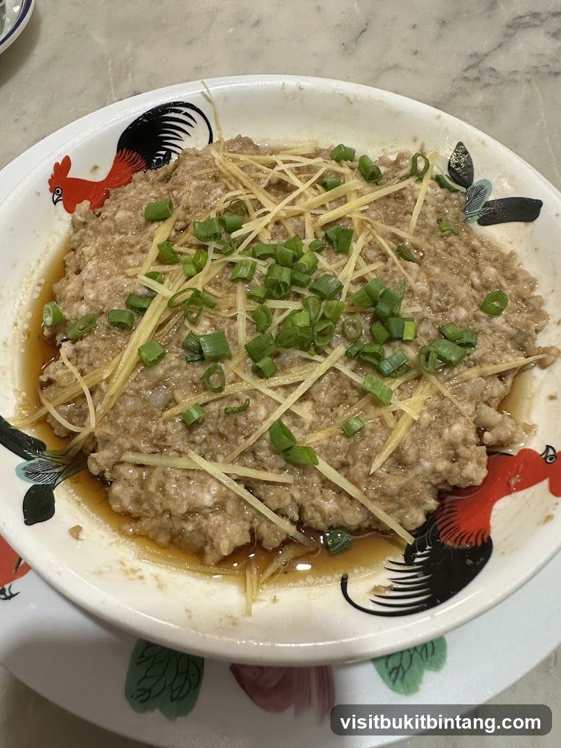 Steamed Minced Pork with Ginger and Scallions