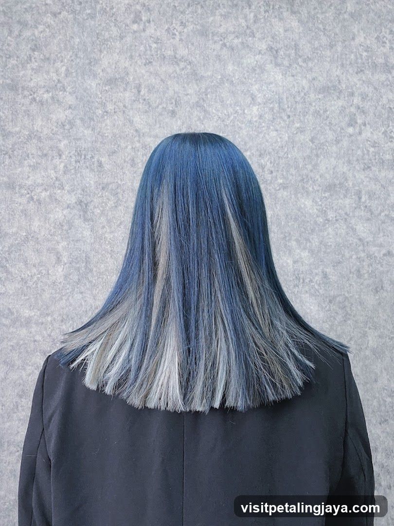 Blue and Silver Hair