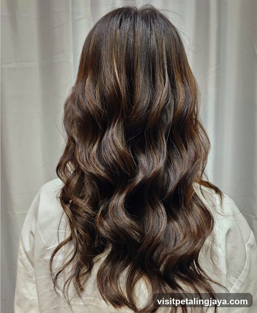 Wavy Brown Hair Back View