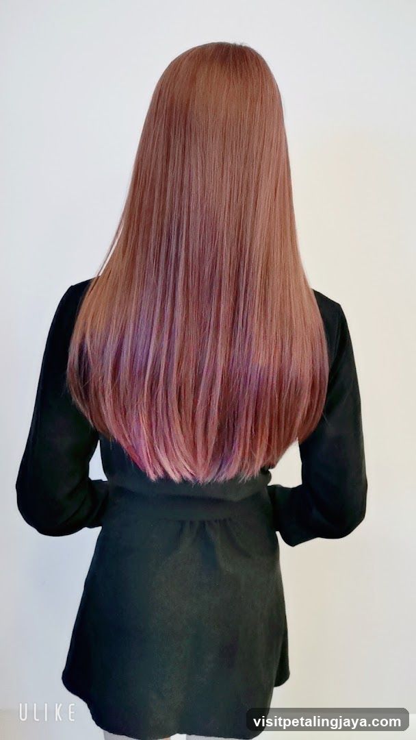 Back View of Person with Pink Hair