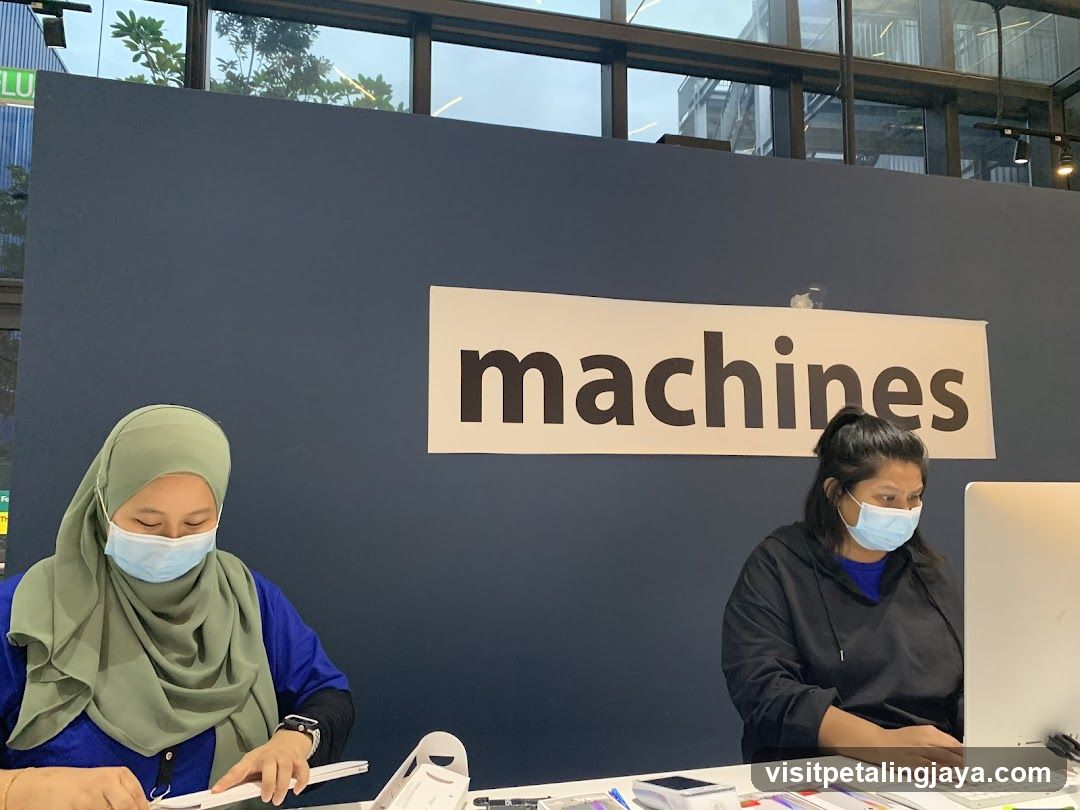 machines staff at desk