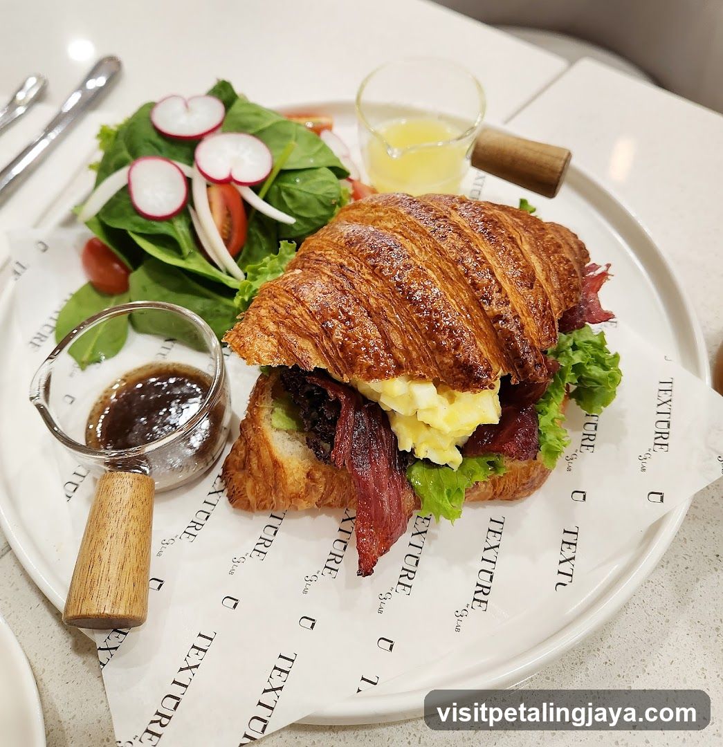 Croissant Sandwich with Salad