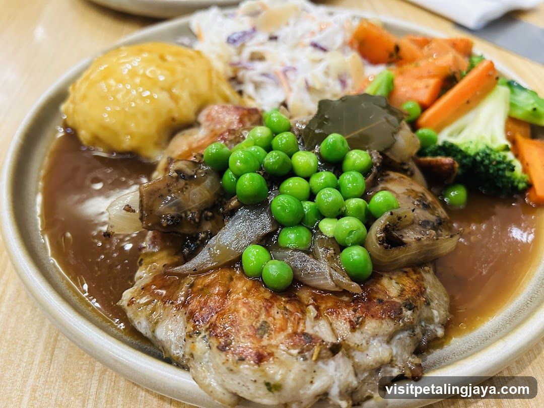 Pork Chop with Peas and Vegetables