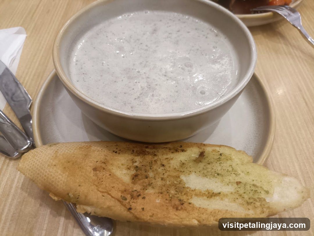 Soup and Garlic Bread