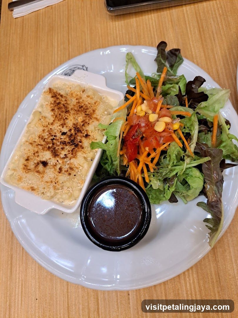 Dinner Plate with Salad and Dip