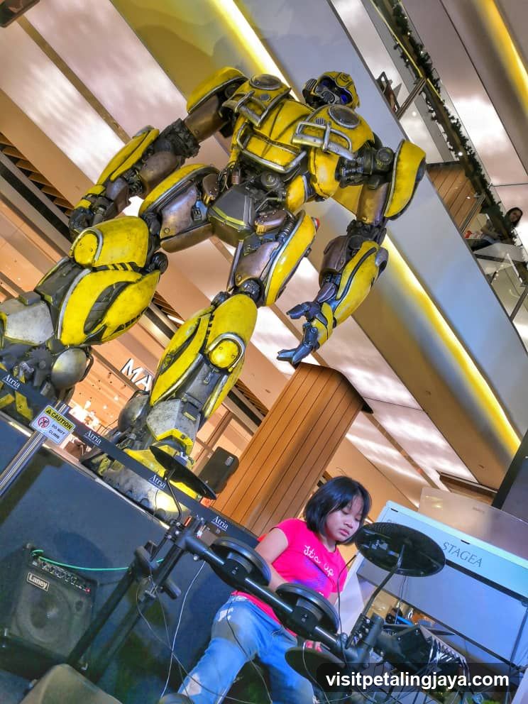 Bumblebee Robot Display in Mall