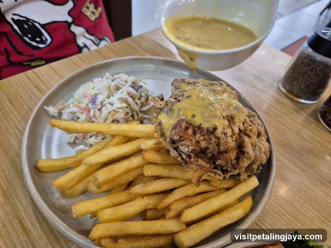 Fried Chicken Meal with Fries and Coleslaw