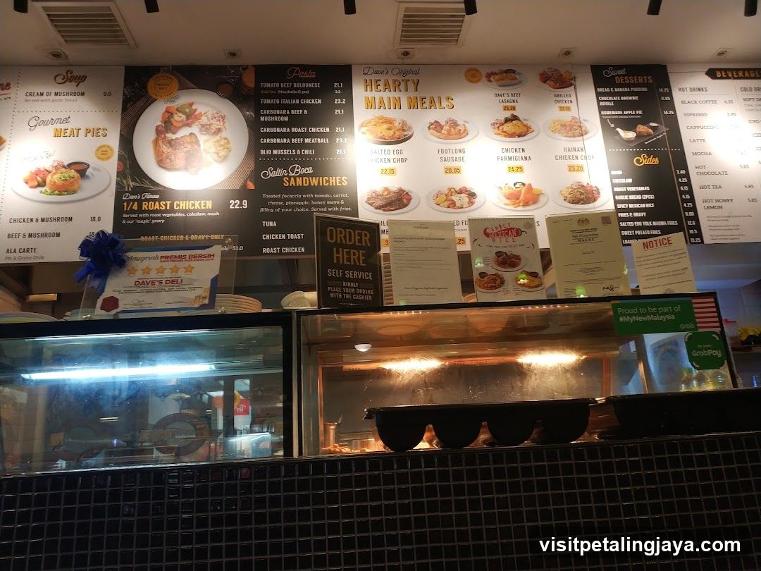 Dave's Deli Menu Board Display