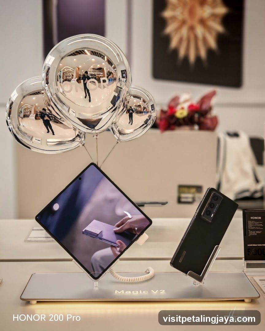 Honor Phone Display with Balloons
