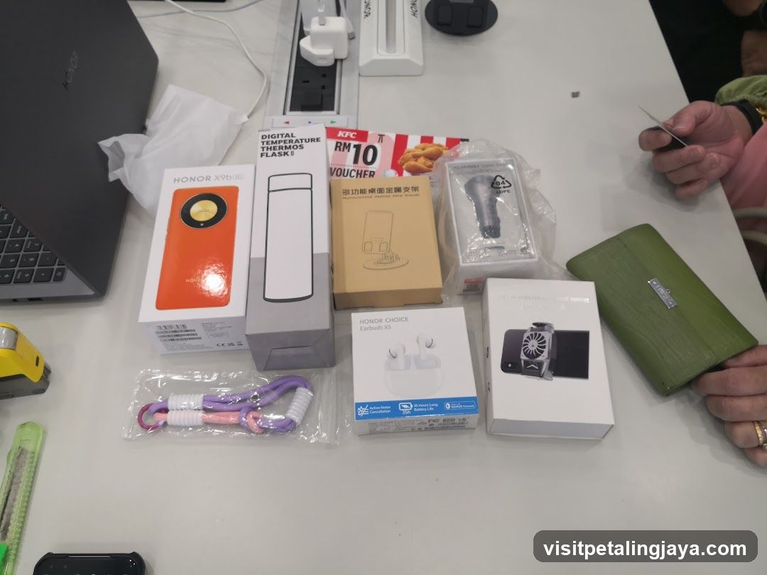 Table of Electronics and Accessories