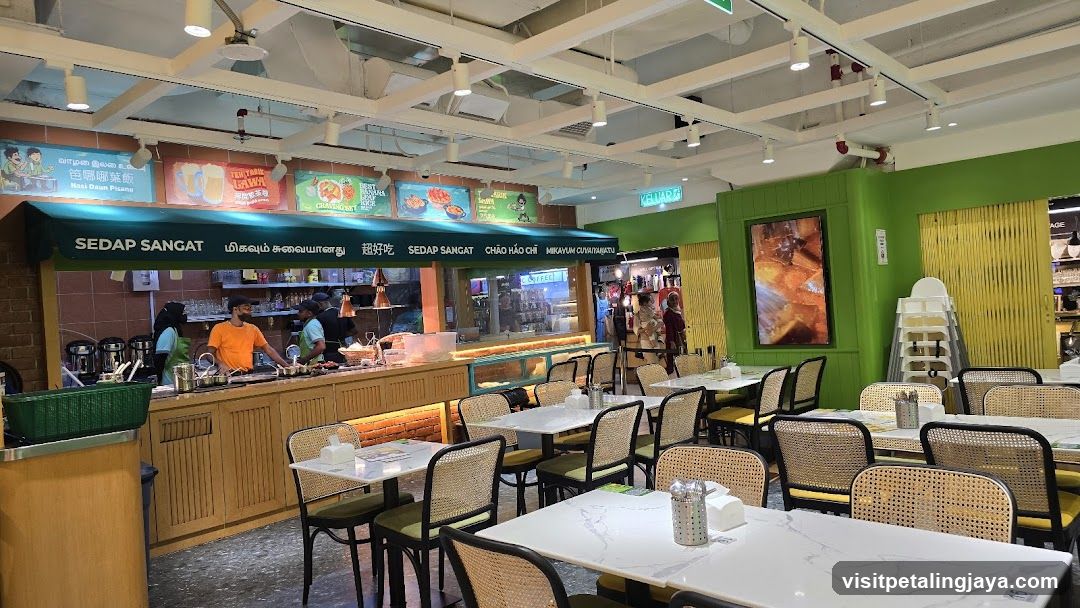Restaurant Interior with Food Service Counter