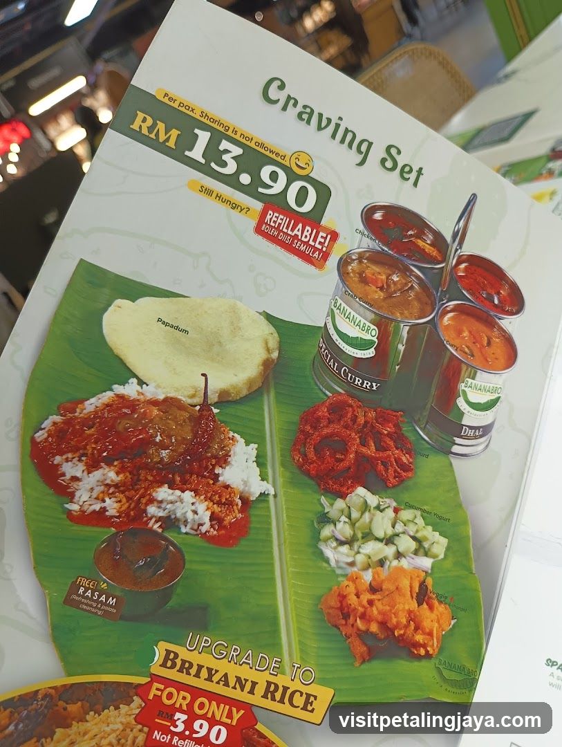 Craving Set Menu Display