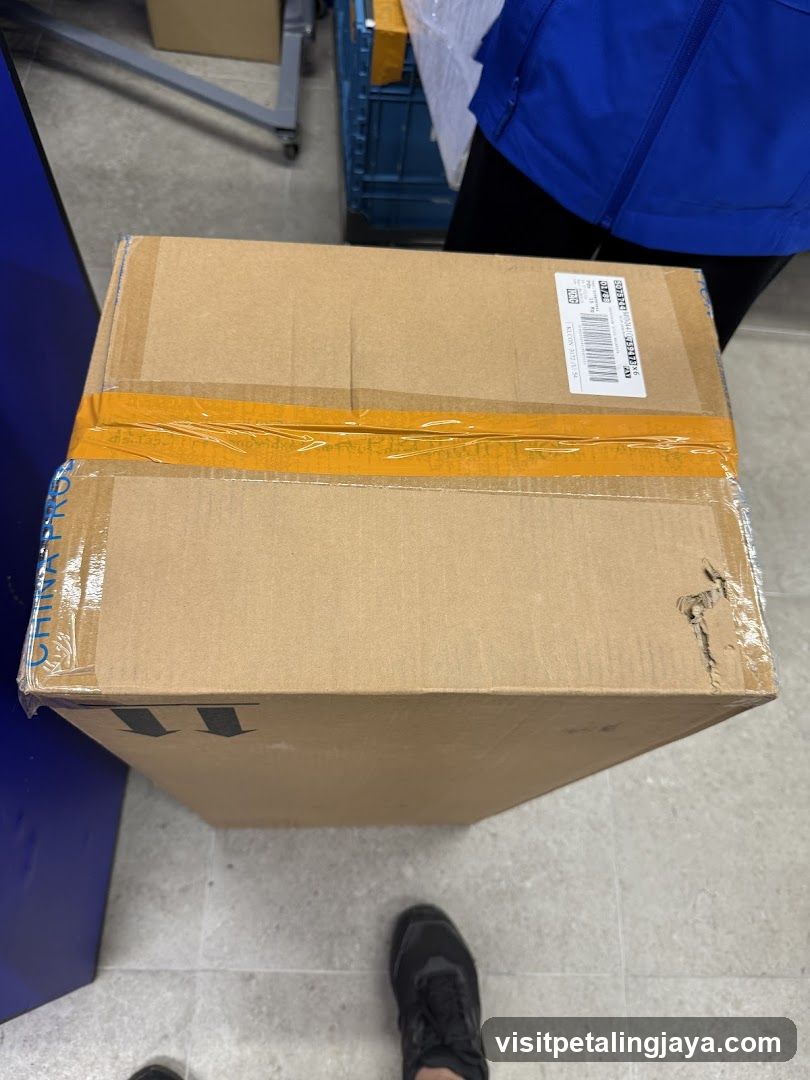 Cardboard Box with Shipping Label