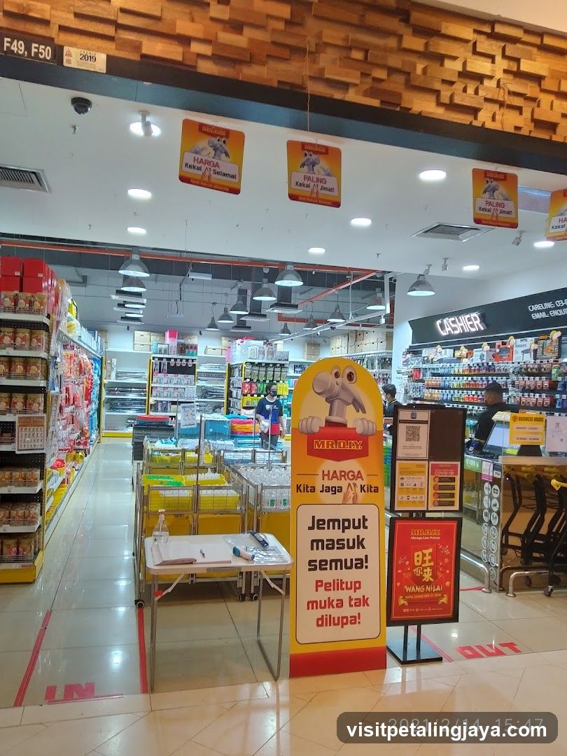 Supermarket Interior with Promotional Displays