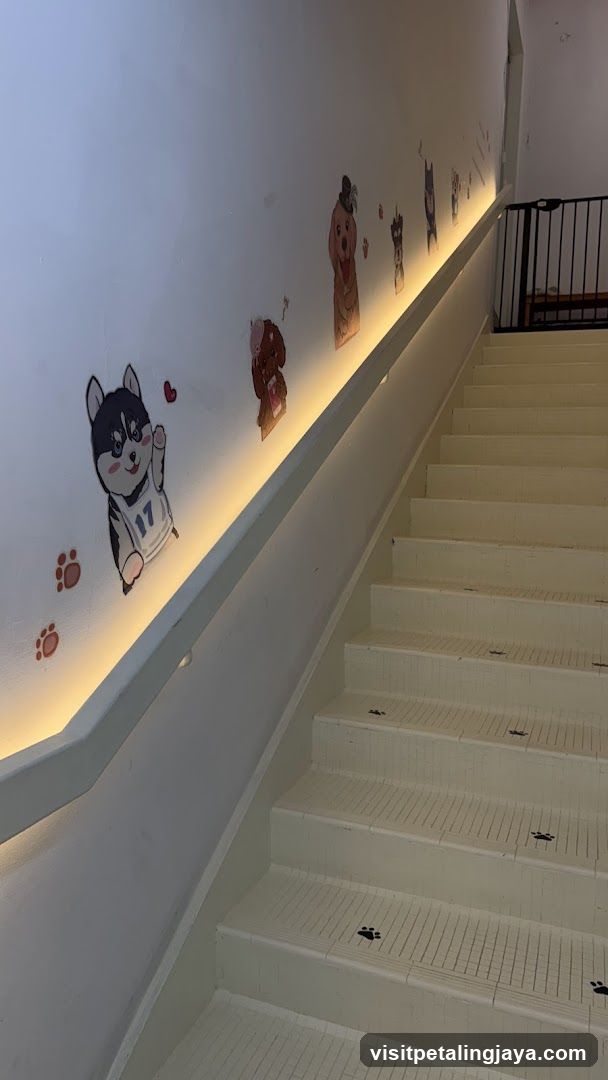 Staircase with Dog Wall Art