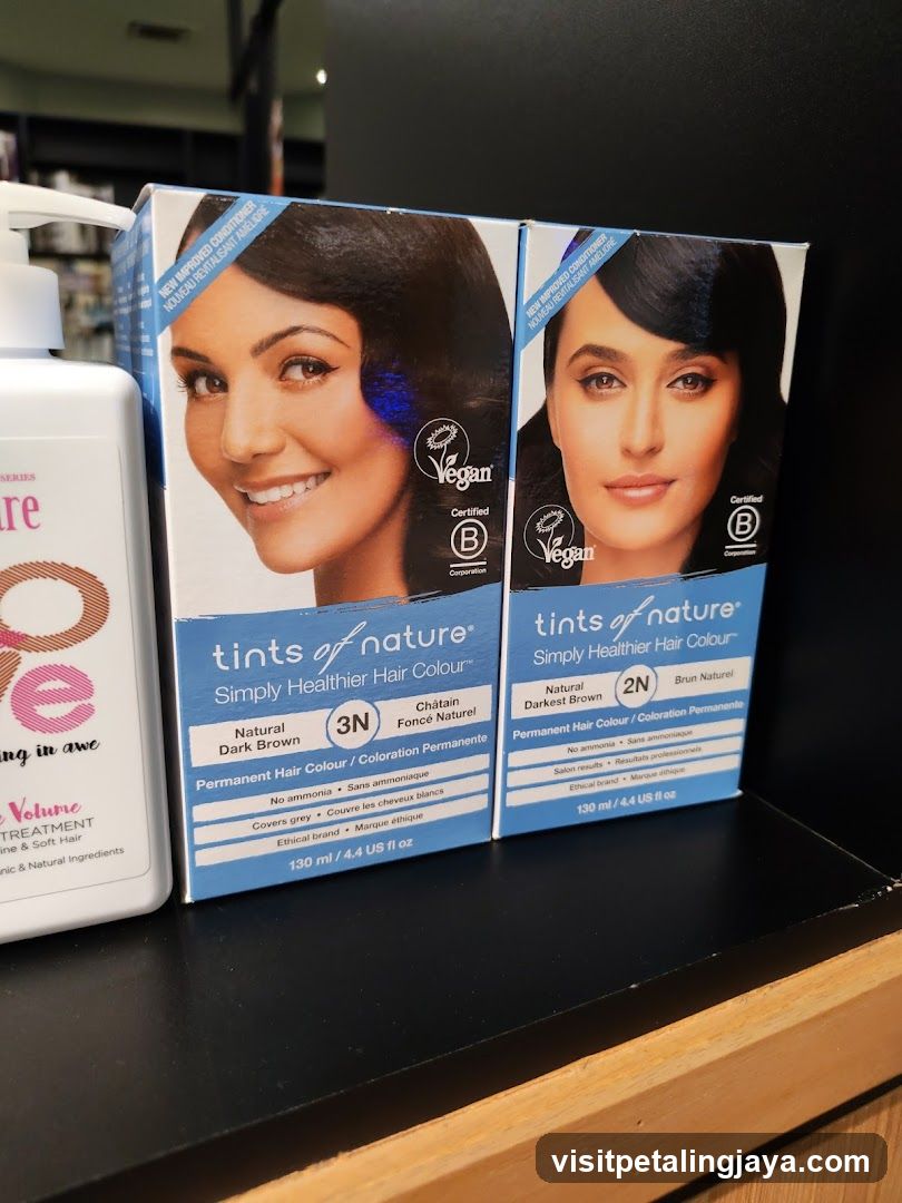 Hair Color Products Display