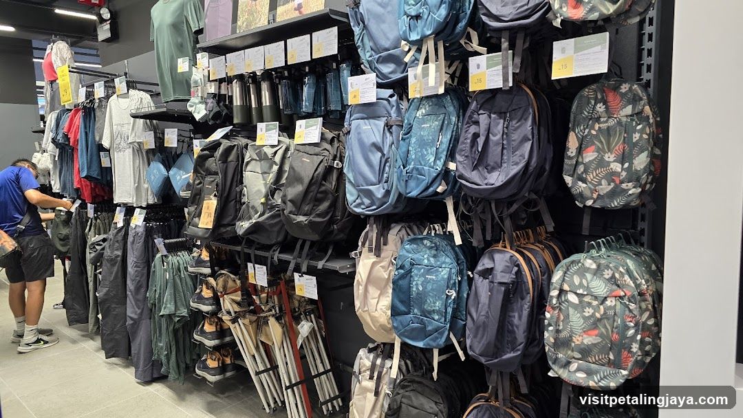 Backpack and Outdoor Gear Display