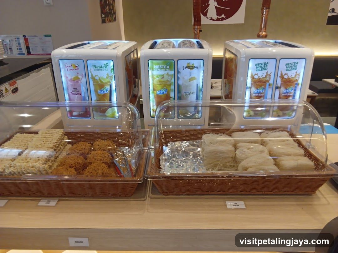 Food Display with Nestea Machines