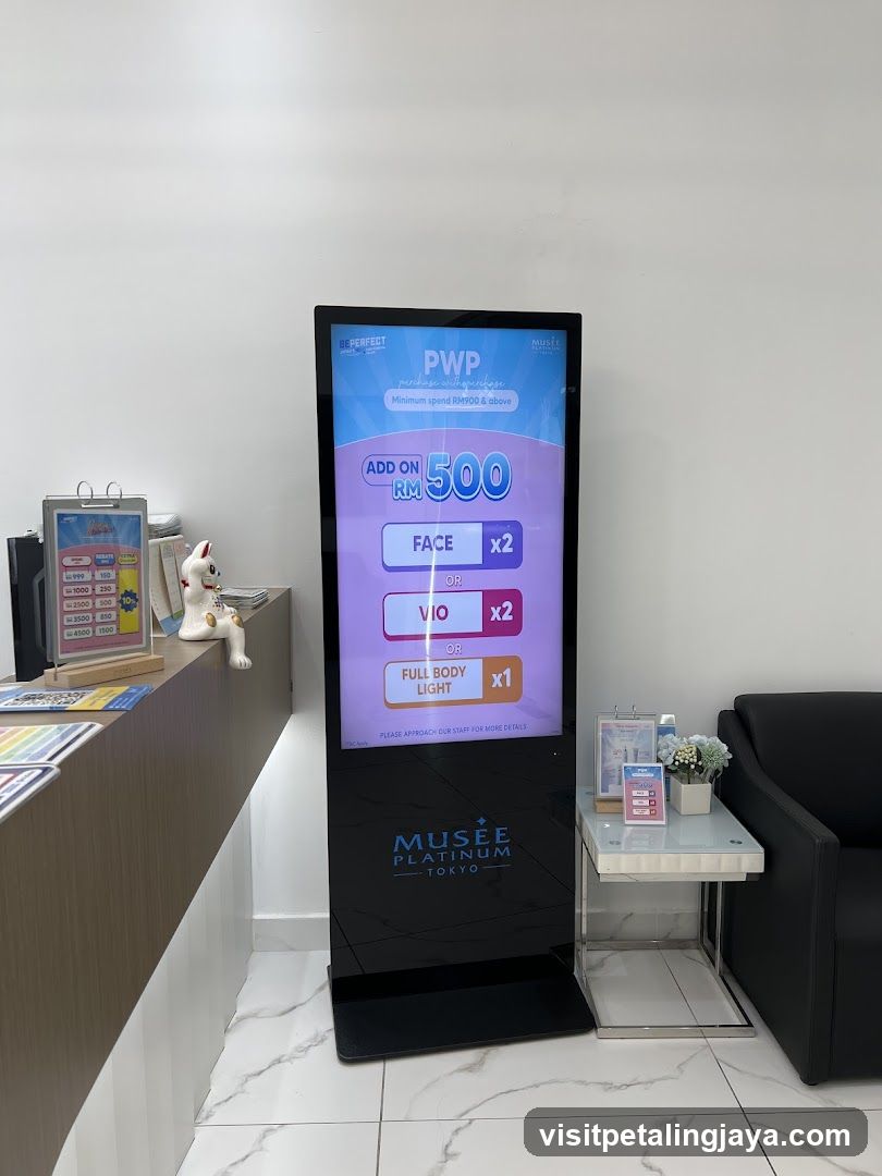 Digital Kiosk Display in Interior Space