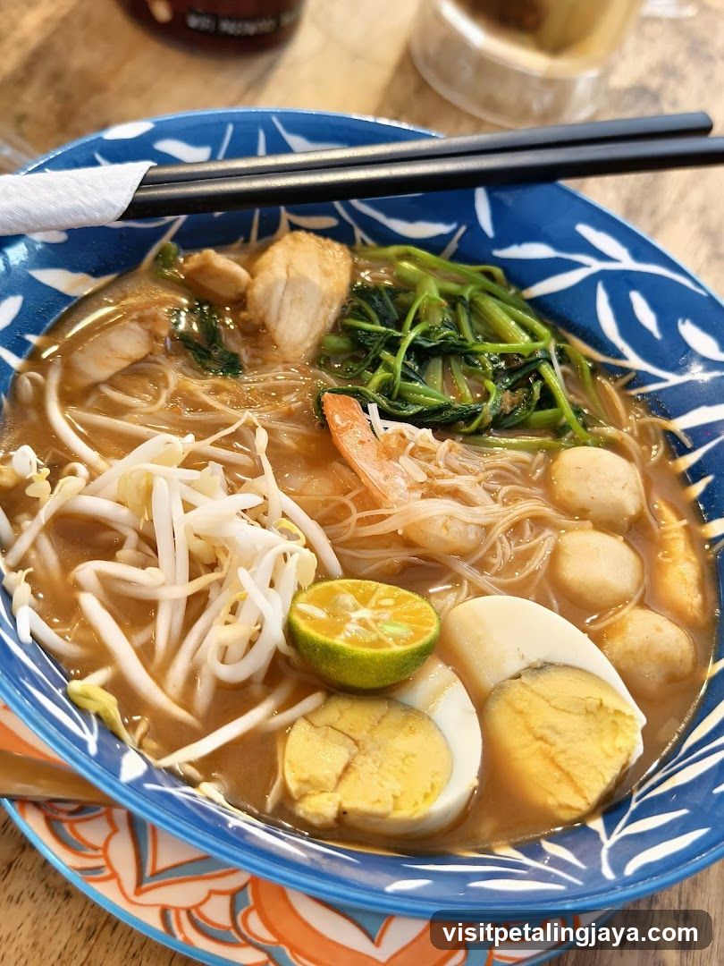 Noodle Bowl with Broth and Toppings