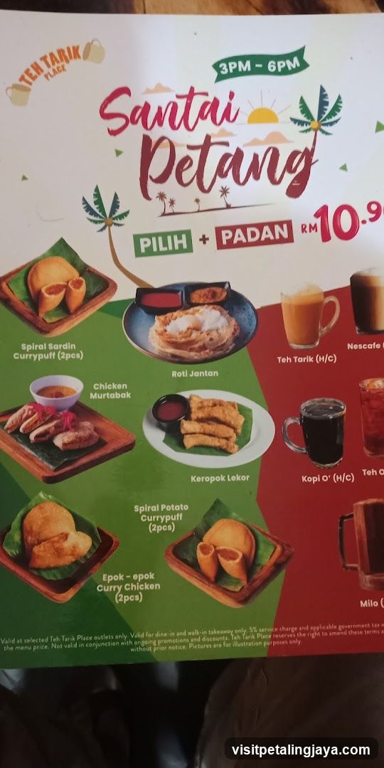 Teh Tarik Place - Santai Petang Menu