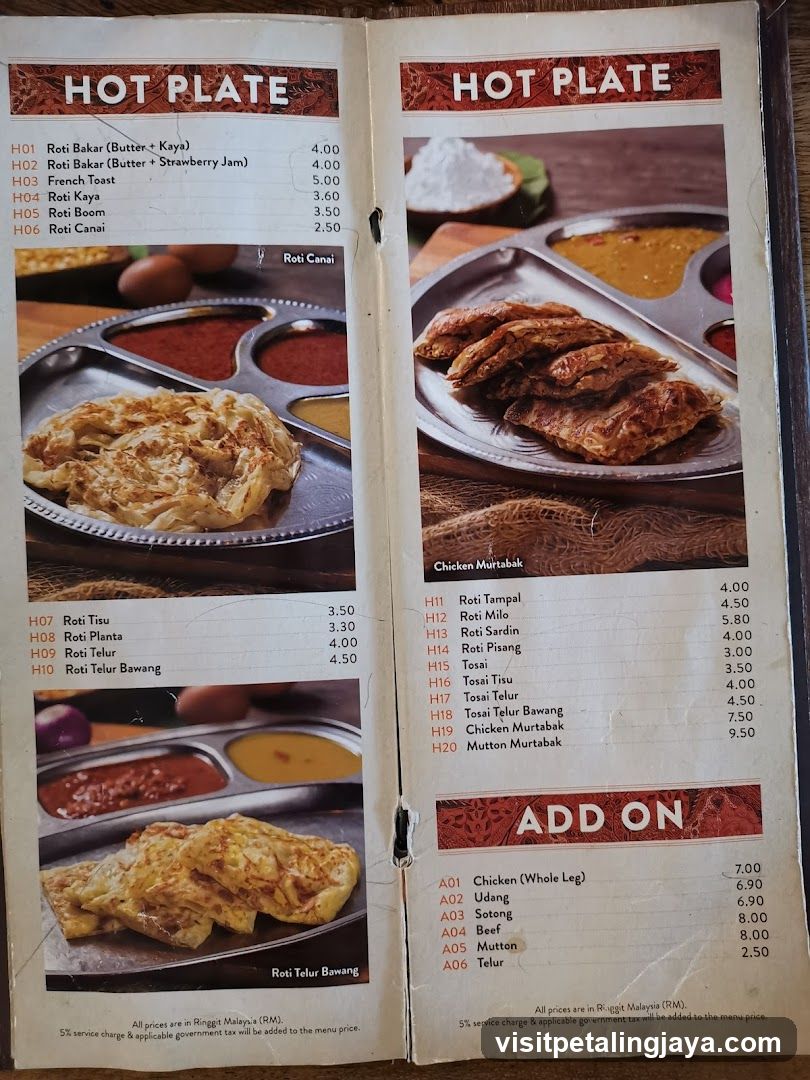 Hot Plate Menu