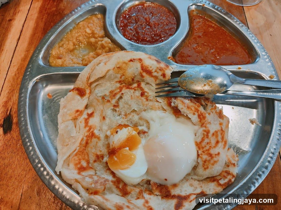 Nasi Lemak Plate with Egg and Sauces