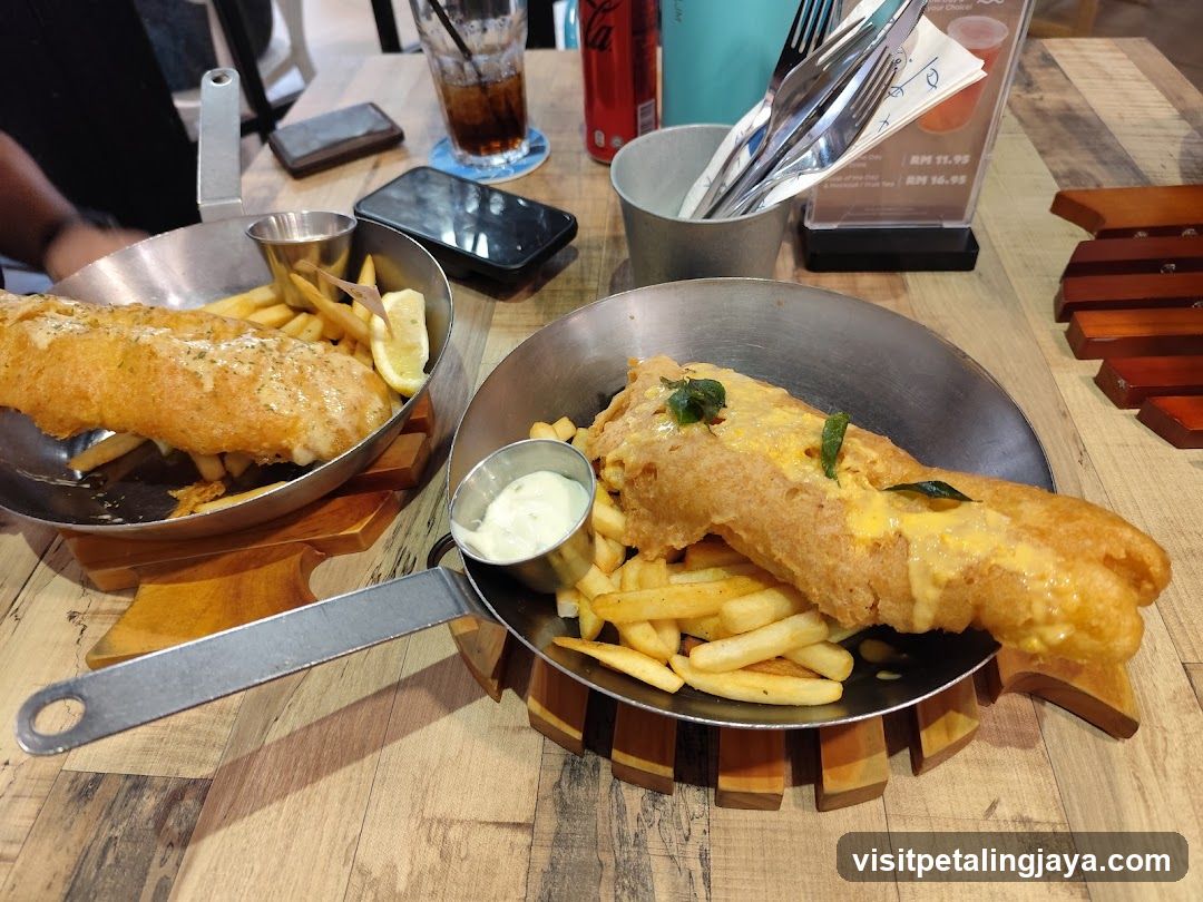 Fish and Chips at a Restaurant