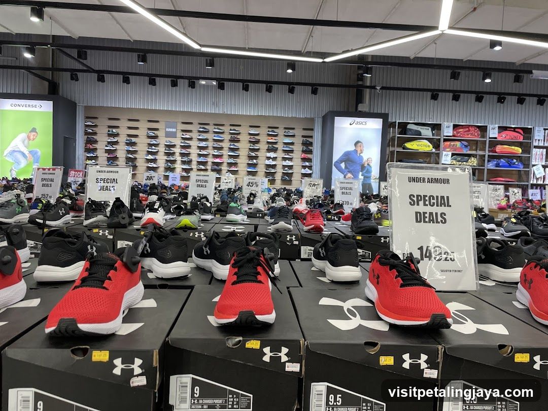 Shoe Store Interior with Special Deals