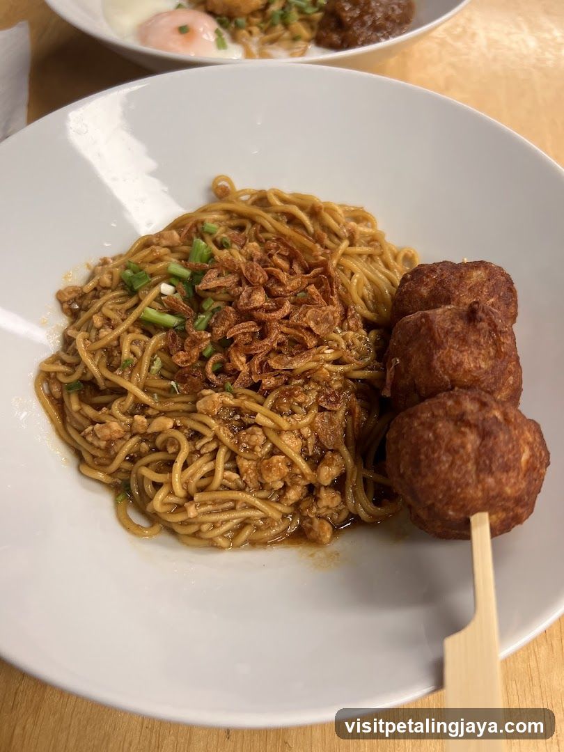 Noodle Dish with Meatballs