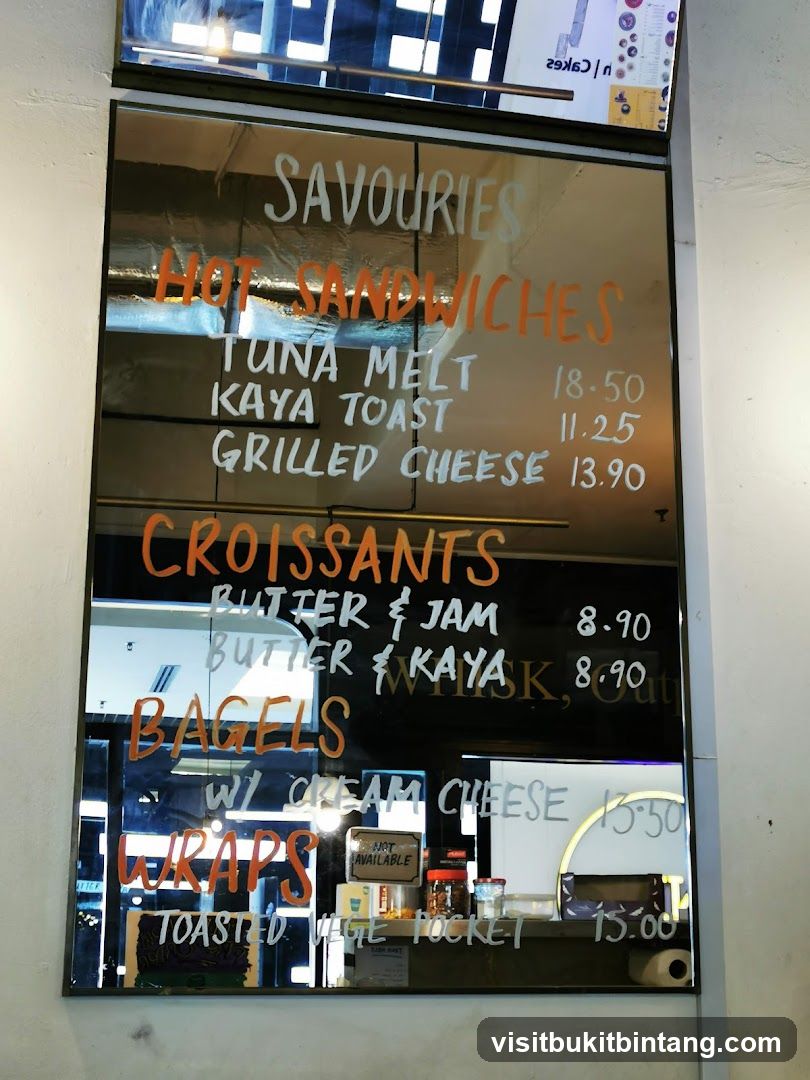 Savouries Menu