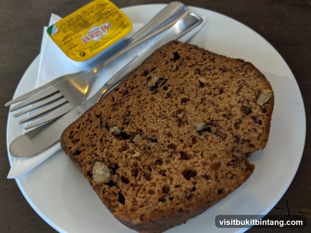 Slice of cake with butter