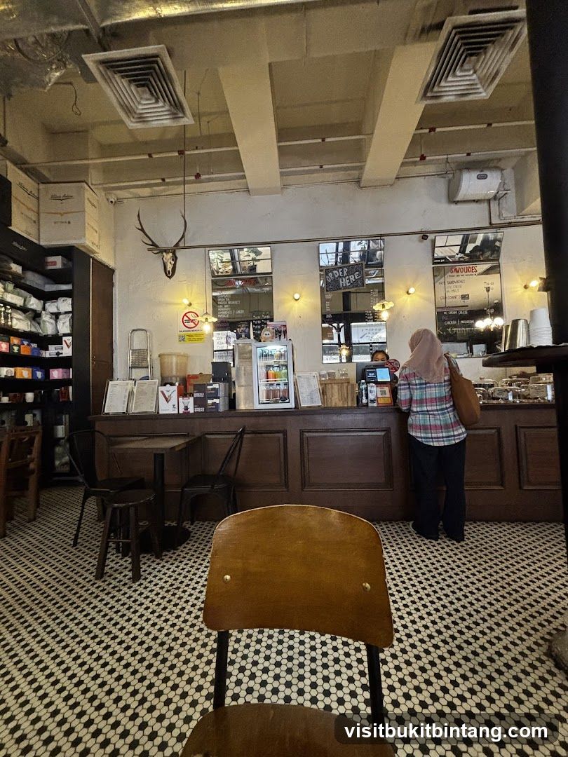 Cafe Interior with Counter and Seating