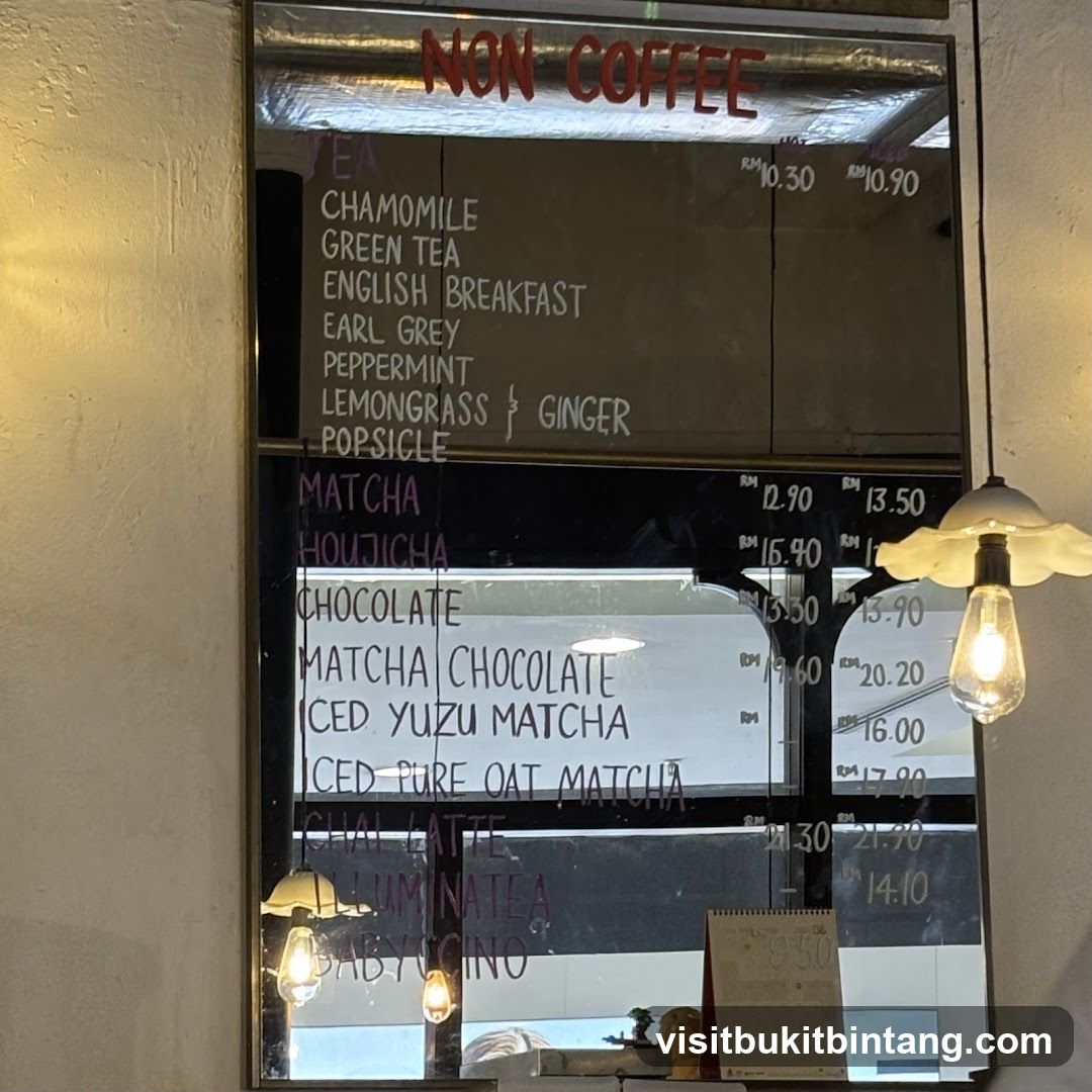 Non Coffee Menu