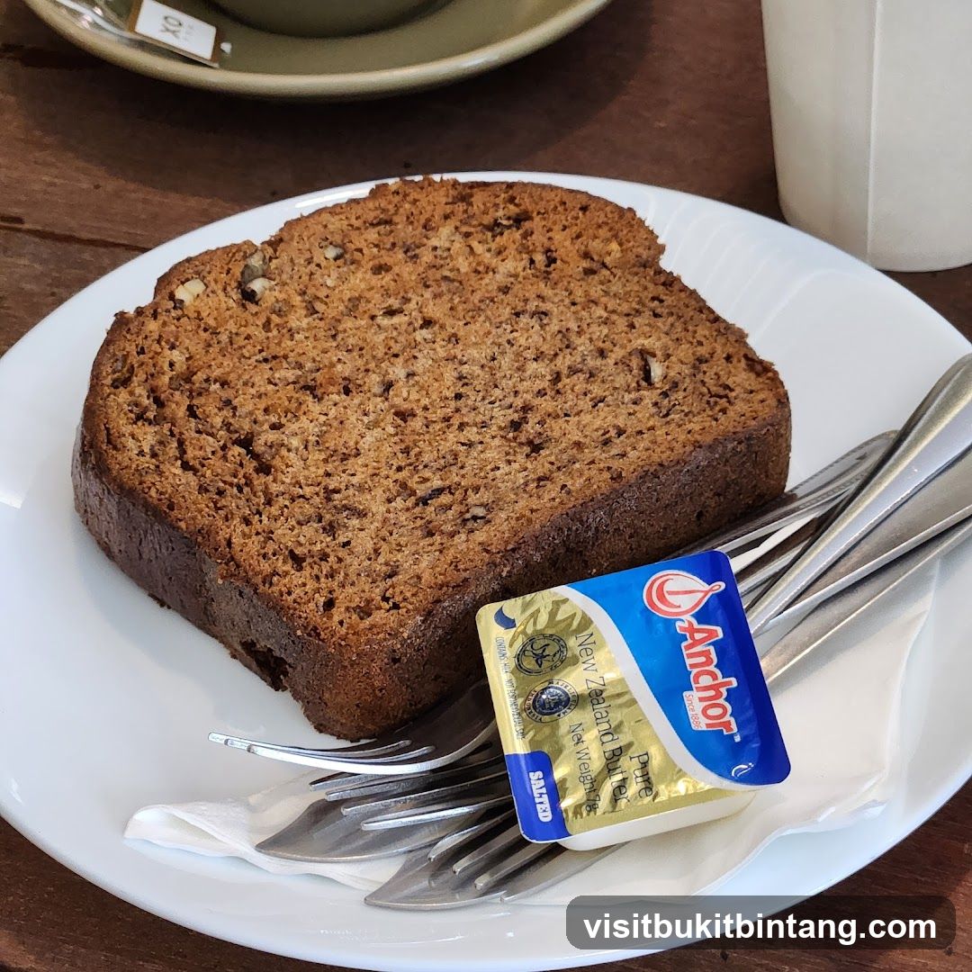 Slice of Banana Bread with Butter