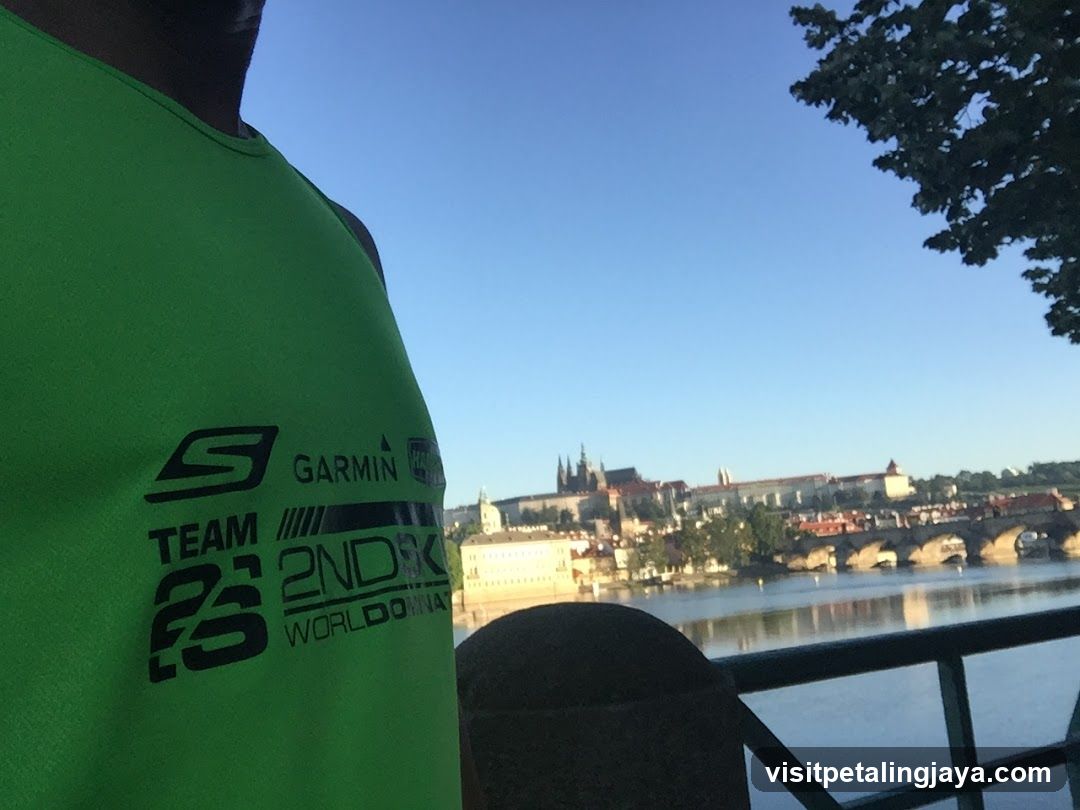 Runner with Prague View